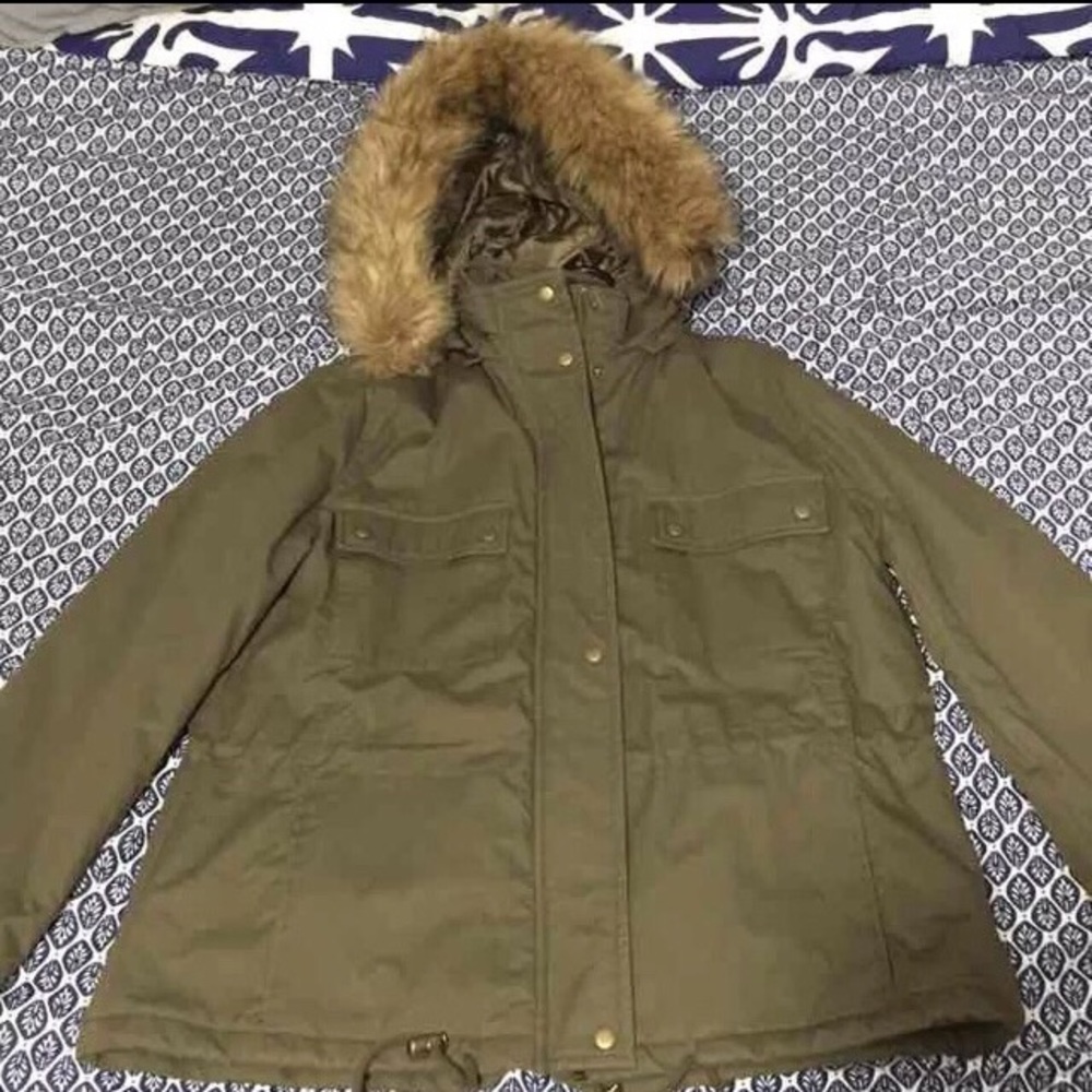 Green utility jacket